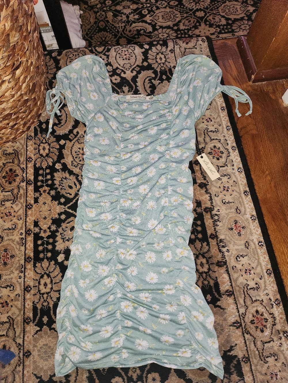 Liberty Love Light Green Daisy Dress